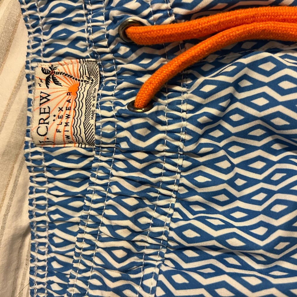 J.Crew Blue Geometric Swim Shorts